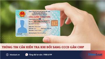 Những thông tin cần kiểm tra khi nhận thẻ CCCD gắn chip là gì?