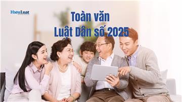 Đã có Toàn văn Luật Dân số 2025 số 113/2025/QH15