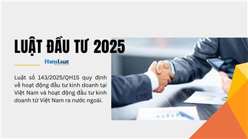 Đã có toàn văn Luật Đầu tư 2025, số 143/2025/QH15