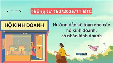 Toàn văn Thông tư 152/2025/TT-BTC về việc ghi sổ kế toán cho hộ kinh doanh