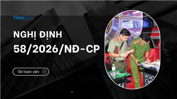 Toàn văn Nghị định 58/2026/NĐ-CP về điều kiện an ninh, trật tự trong kinh doanh