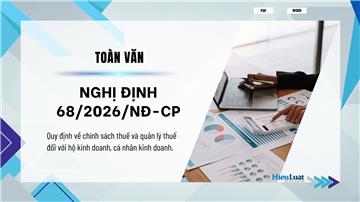 Toàn văn Nghị định 68/2026/NĐ-CP về thuế kinh doanh