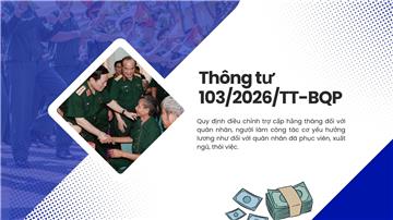Toàn văn Thông tư 103/2026/TT-BQP về trợ cấp tháng cho quân nhân và cơ yếu