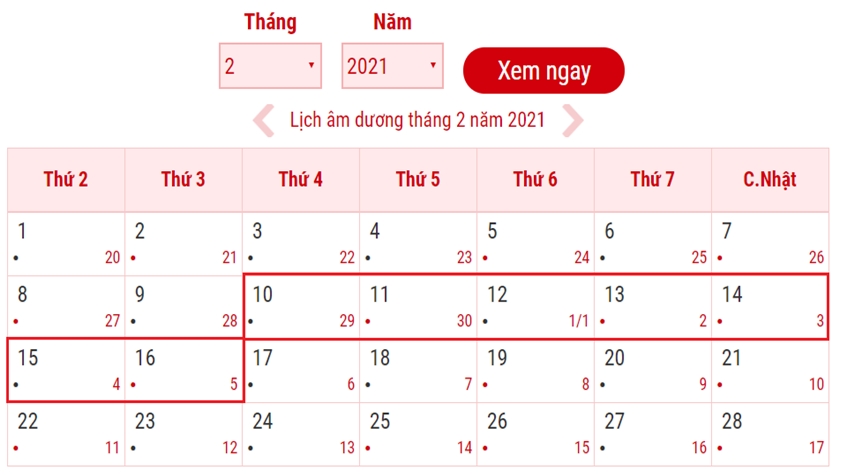 lịch nghỉ tết 2021 lich nghi tet 2021