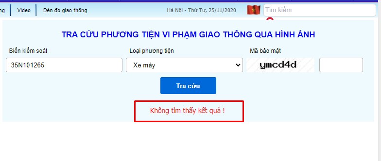 Ket qua tra cuu phat nguoi