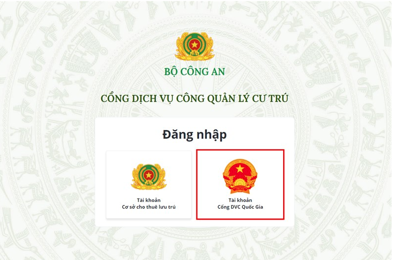 đăng ký tạm trú online