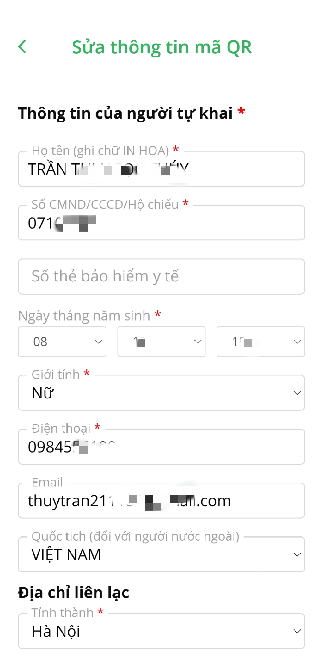 sửa thông tin pc covid sua thong tin pc covid