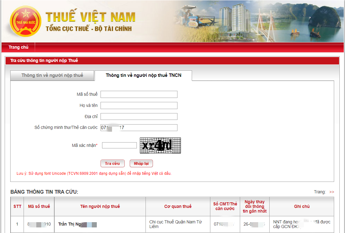 tra cứu mã số thuế thu nhập cá nhân 2022 tra cuu ma so thue thu nhap ca nhan 2022
