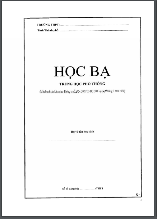 Mẫu bản sao học bạ THPT mau ban sao hoc ba thpt