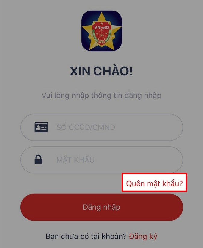 cách lấy lại mật khẩu vneid cach lay lai mat khau vneid