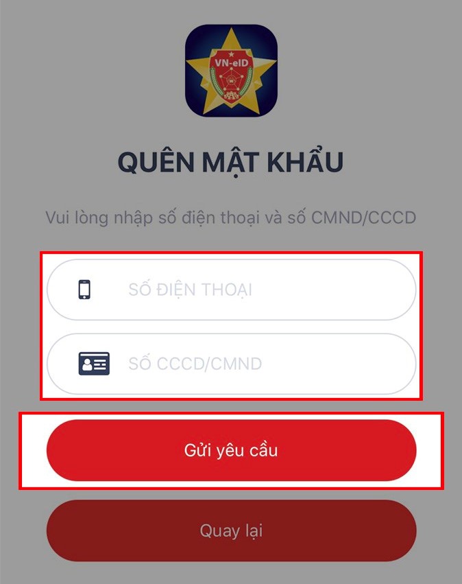 cách lấy lại mật khẩu vneid cach lay lai mat khau vneid