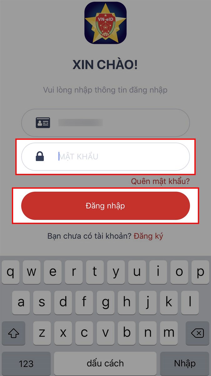 cách lấy lại mật khẩu vneid cach lay lai mat khau vneid