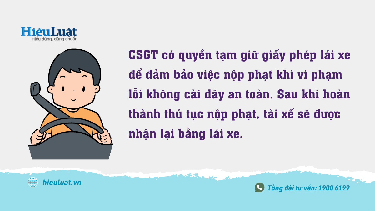 không thắt dây an toàn phạt bao nhiêu khong that day an toan phat bao nhieu