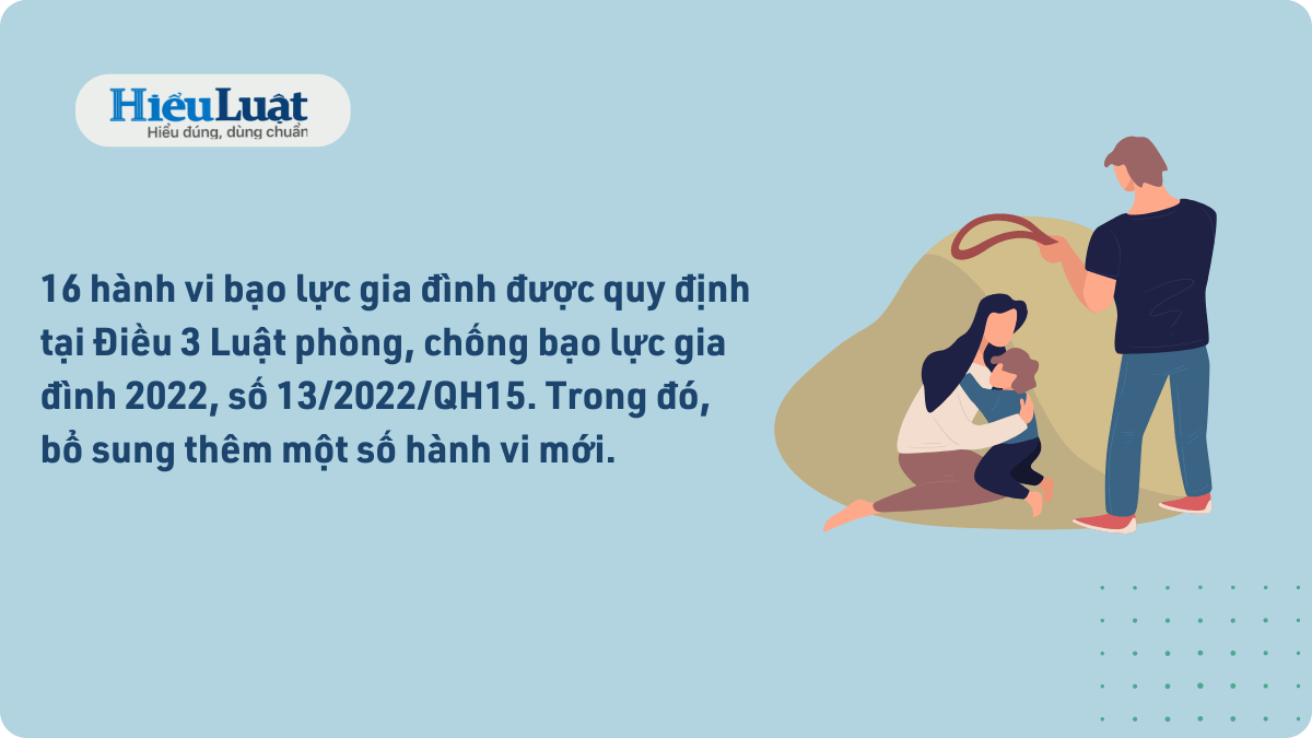 hành vi bạo lực gia đình theo luật mới 16 hành vi bạo lực gia đình theo Luật mới
