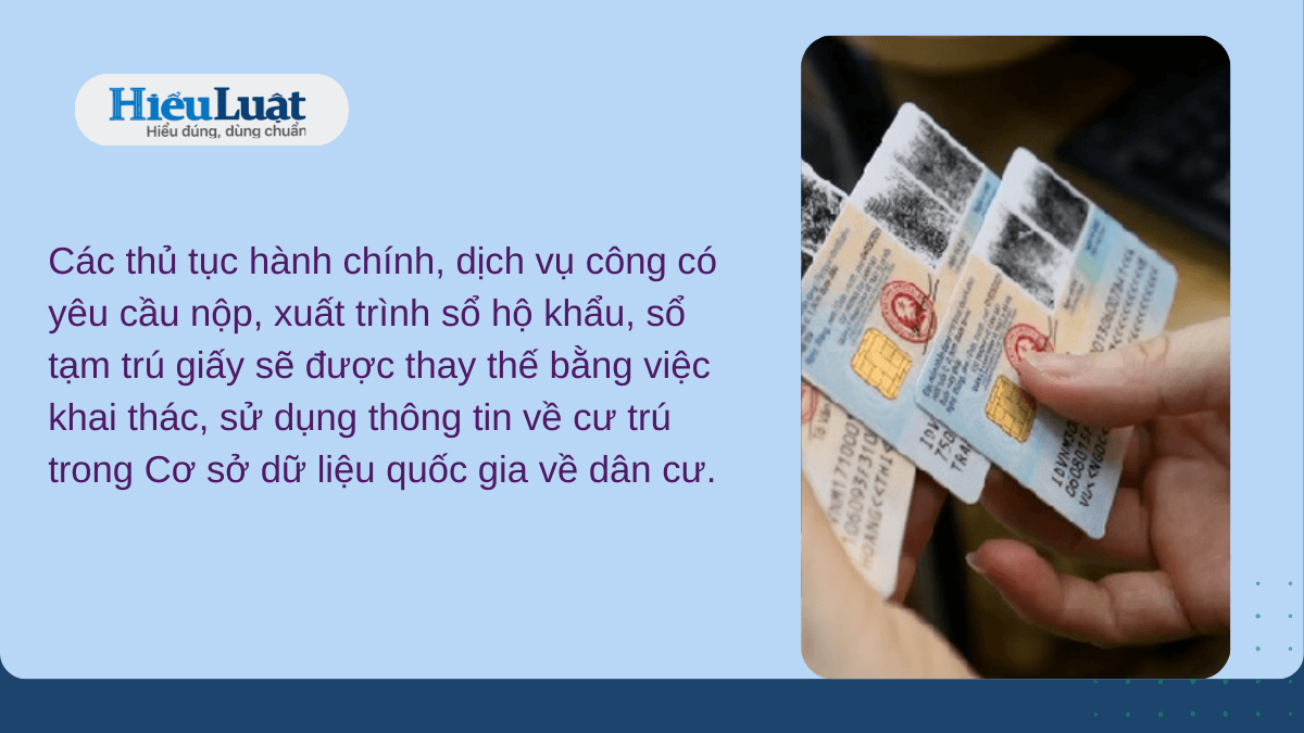 CCCD thay số hộ khẩu CCCD thay số hộ khẩu khi thực hiện nhiều thủ tục
