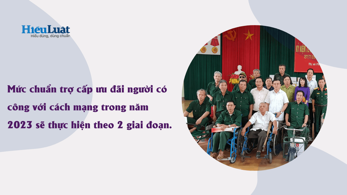 mức trợ cấp đối với người có công hai giai đoạn thực hiện mức trợ cấp đối với người có công