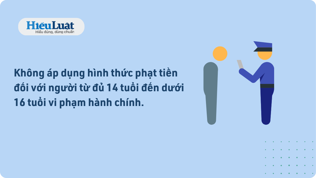 người dưới 16 tuổi vi phạm giao thông không phạt tiền người dưới 16 tuổi vi phạm hành chính