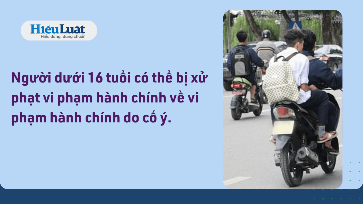 người dưới 16 tuổi vi phạm giao thông người dưới 16 tuổi vi phạm giao thông có thể bị xử phạt hành chính