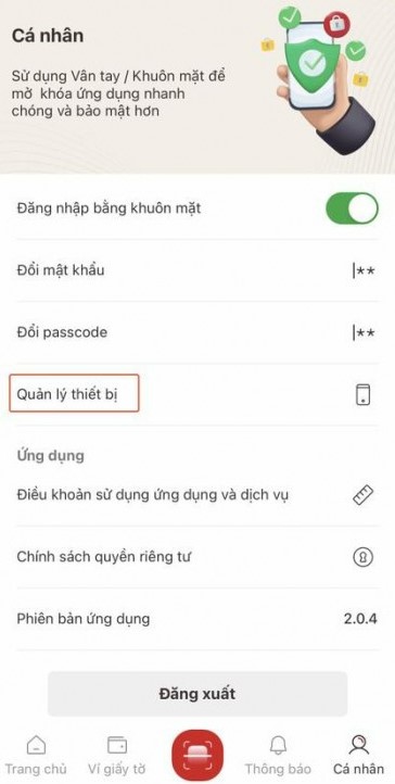 hủy ứng dụng vnied cách hủy ứng dụng vnied bước 1