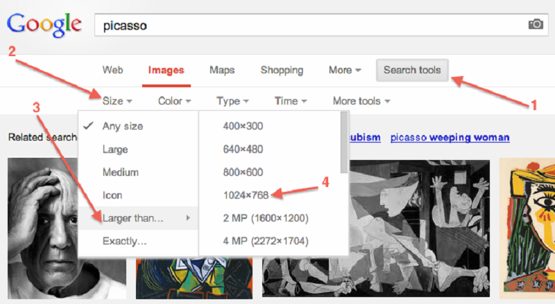 Sử dụng bộ lọc để thu hẹp phạm vi dạng của dữ liệu thông tin tìm kiếm
