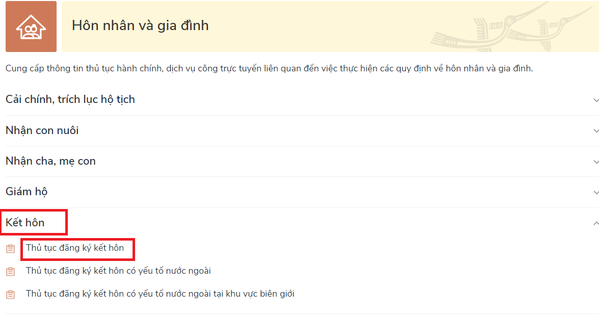 đăng ký kết hôn online đăng ký kết hôn online bước 2