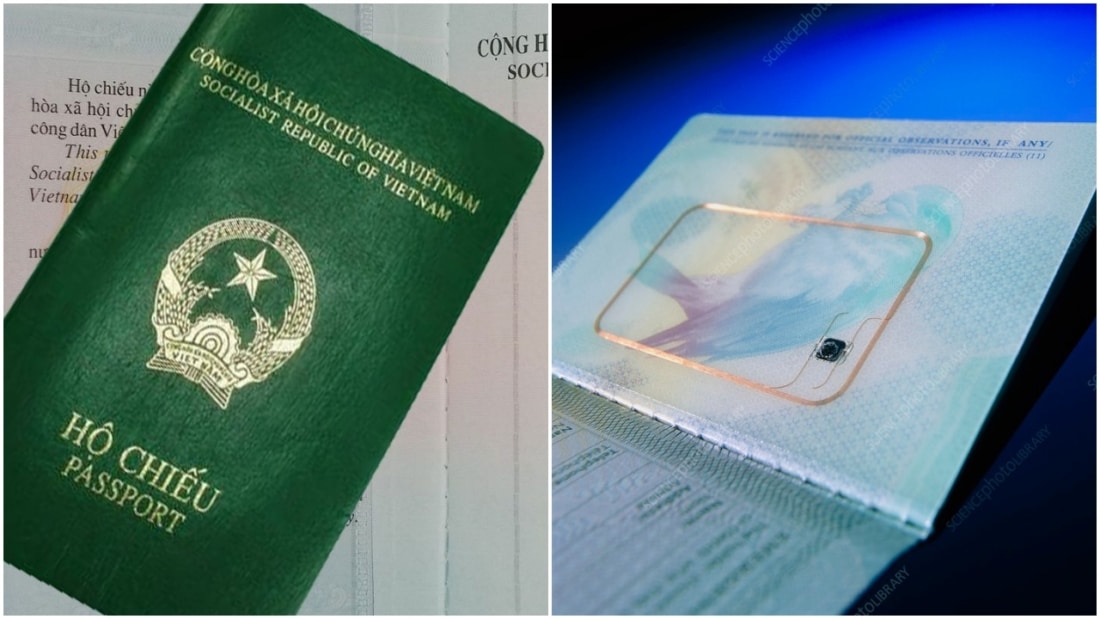 hộ chiếu gắn chip điện tử là gì? hình ảnh hộ chiếu gắn chip điện tử
