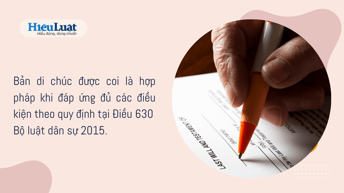 di chúc là gì di chúc hợp pháp phải đáp ứng điều kiện quy định tại BLDS
