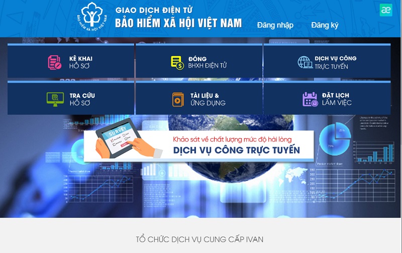 Cổng thông tin dịch vụ BHXH Việt Nam liên kết với Cổng dịch vụ công quốc gia