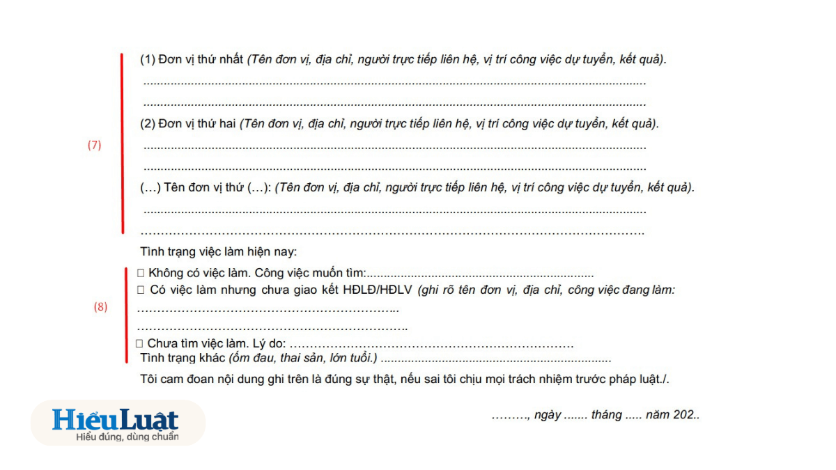 Cách điền mẫu 16 trợ cấp thất nghiệp Cách điền mẫu 16 trợ cấp thất nghiệp (2)
