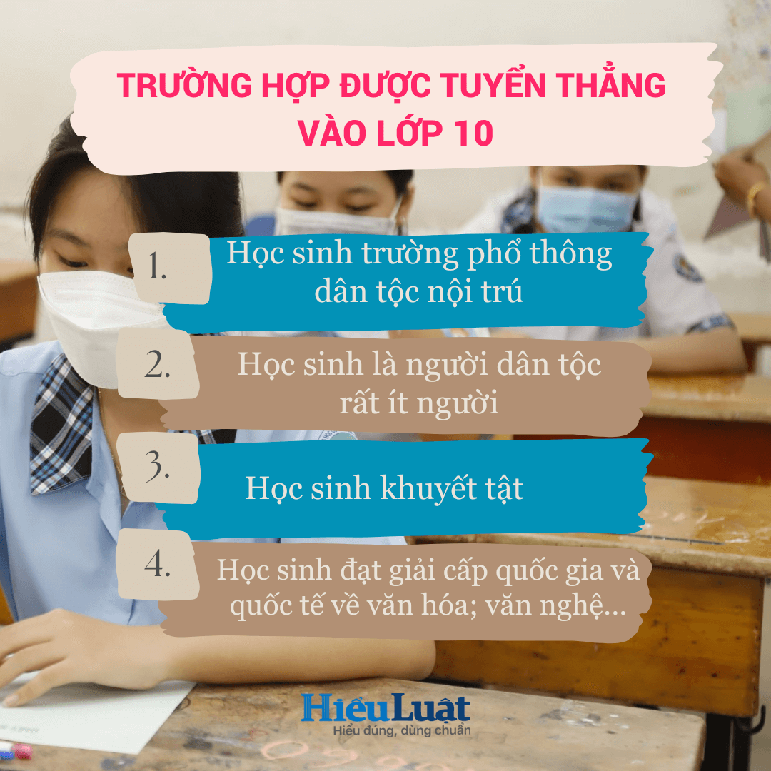 trường hợp được tuyển thẳng vào lớp 10 4 trường hợp được tuyển thẳng vào lớp 10