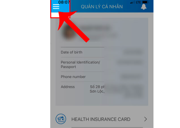 Nhấn vào ba dấu gạch ngang để vào mục cài đặt