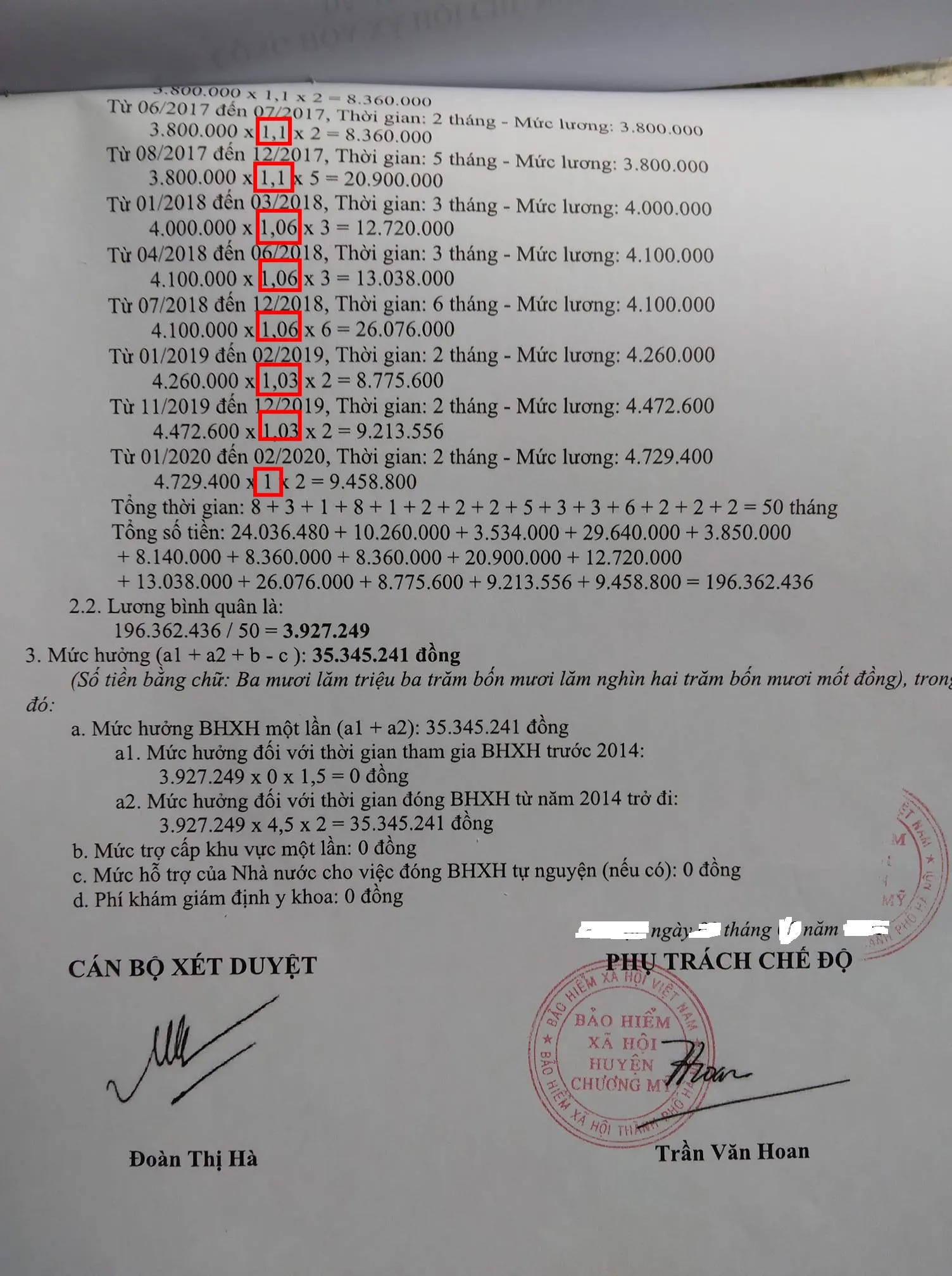 Rút BHXH 1 lần đã được nhận tiền trượt giá Ví dụ người lao động rút BHXH 1 lần đã được nhận tiền trượt giá