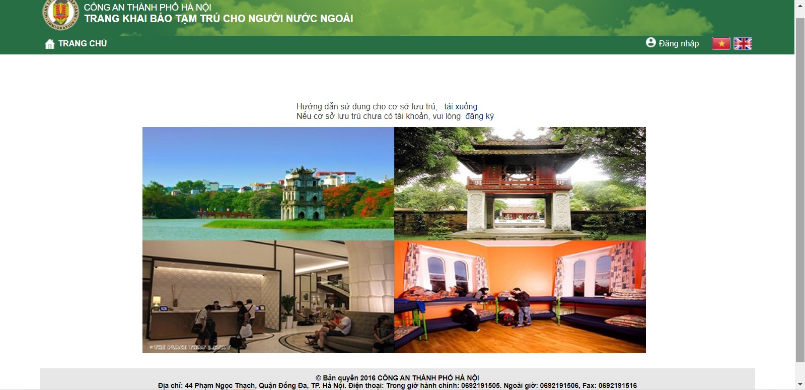 khai báo tạm trú cho người nước ngoài online Trang khai báo tạm trú cho người nước ngoài online tại Hà Nội