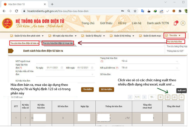 In hóa đơn theo nhiều định dạng khác nhau Sau khi xem hóa đơn, bạn có thể in hóa đơn theo nhiều định dạng khác nhau