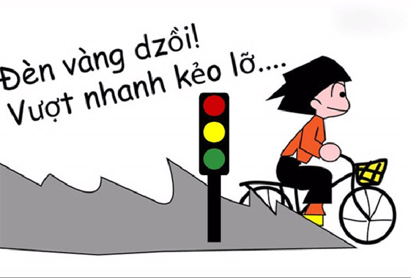 Vượt đèn vàng có bị phạt không?