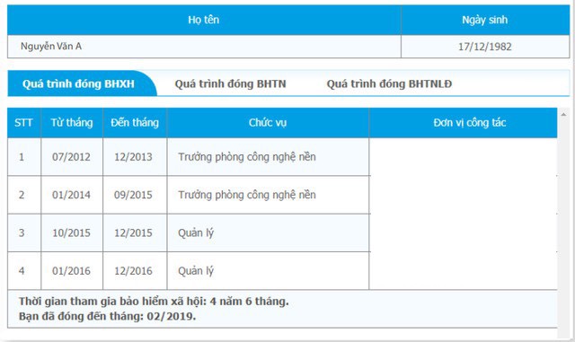 Kiểm tra BHXH thông qua Website