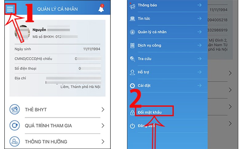 Kiểm tra quá trình đóng BHXH hàng năm trên ứng dụng VssID