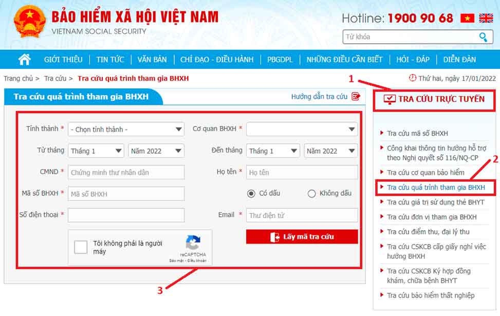 Tra cứu thông tin BHXH