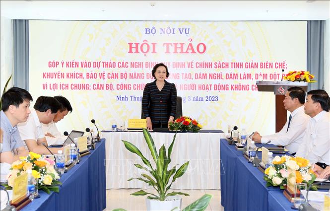 Hội thảo góp ý kiến vào dự thảo nghị định quy định về chính sách tinh giản biên chế năm 2023