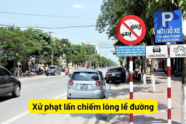 lòng đường là gì Xử phạt lấn chiếm lòng lề đường