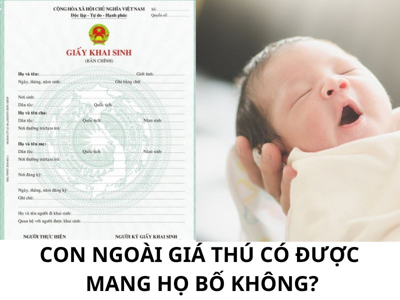 Con ngoài giá thú có được mang họ bố 