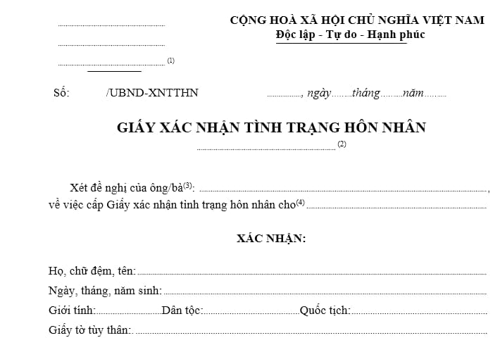 Giấy xác nhận độc thân là gì?