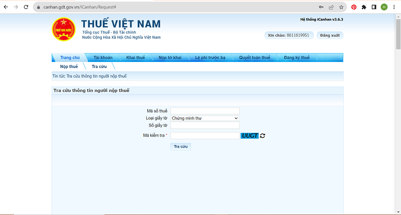 có 2 mã số thuế Tra cứu thông tin người nộp thuế