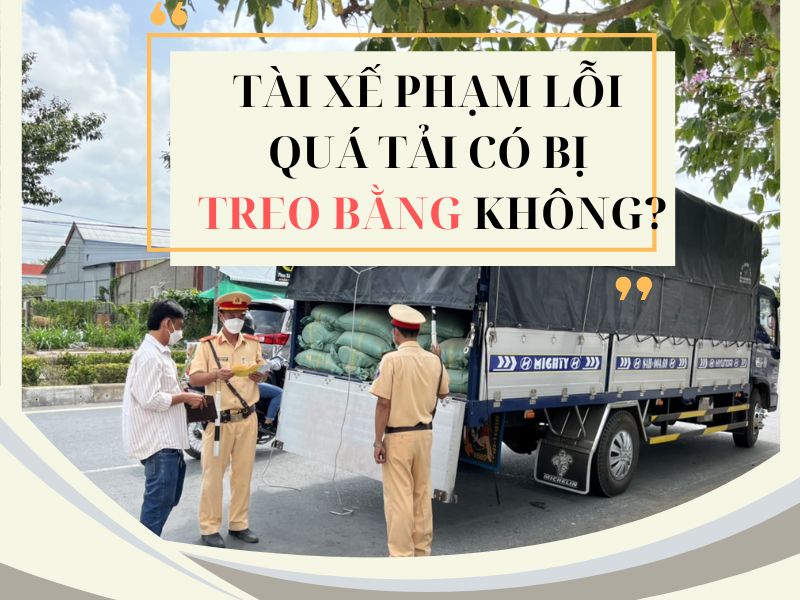 lỗi quá tải Tài xế phạm lỗi quá tải có bị treo bằng không