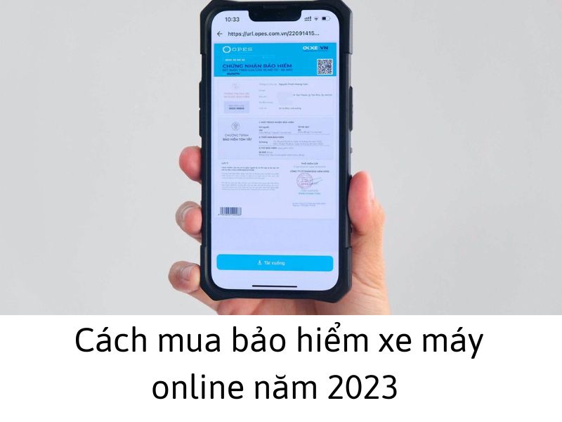 Cách mua bảo hiểm xe máy online năm 2023