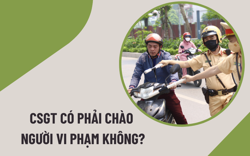 csgt có phải chào người vi phạm CSGT có phải chào người vi phạm không?