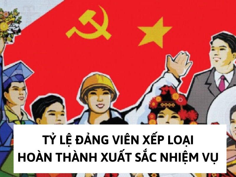 Tỷ lệ đảng viên xếp loại hoàn thành xuất sắc nhiệm vụ trong tổ chức cơ sở đảng