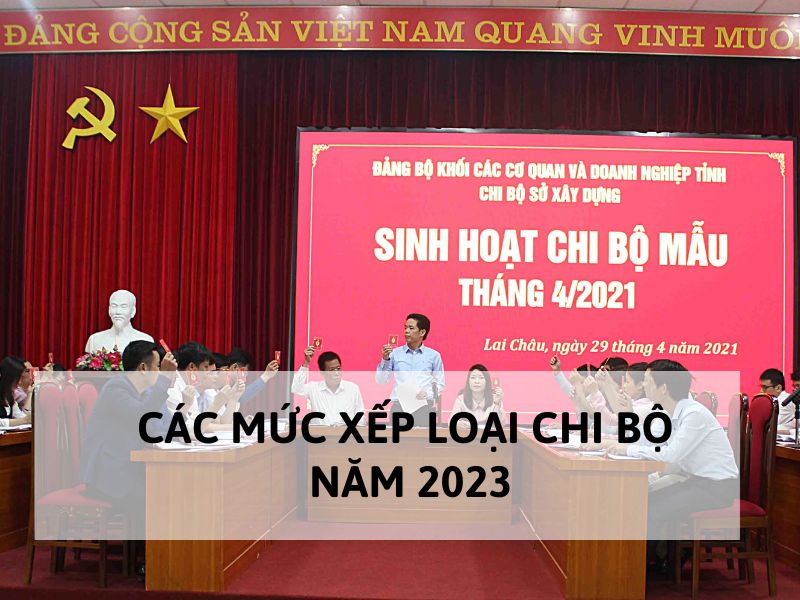 Các mức xếp loại chi bộ năm 2023