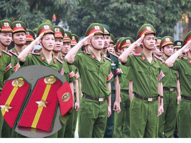 Cấp bậc quân hàm của công an mới ra trường