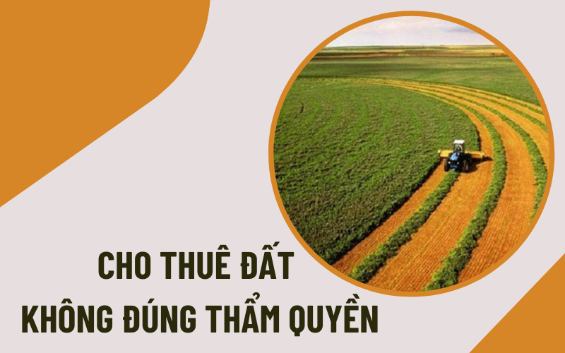 cho thuê đất không đúng thẩm quyền Cho thuê đất không đúng thẩm quyền